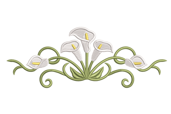 Calla Lily Border: A Designer's Take on Elegant Stitching