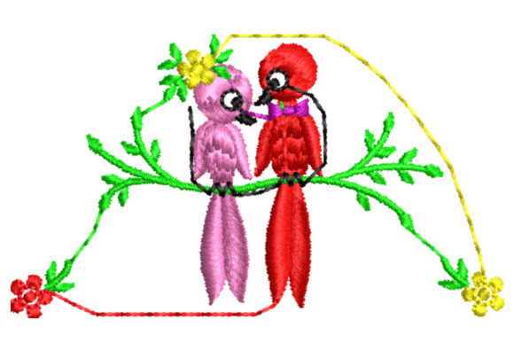 Review: Colorful Birds on Branch Embroidery for Boutiques
