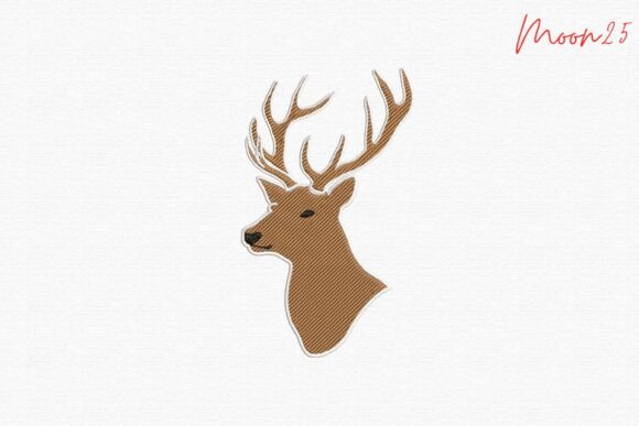 Review: Detailed Deer Head Antler Profile Stitch