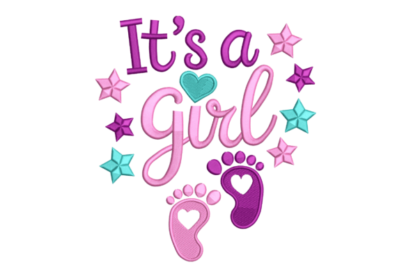 Review: It's a Girl Footprints Baby Shower Design